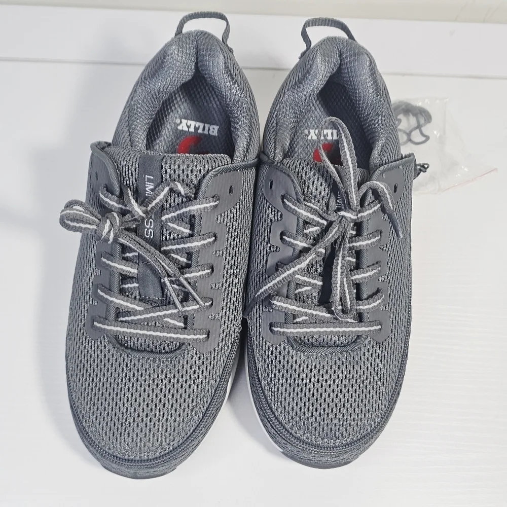 NWOB BILLY Footwear Full Wrap Zip Men Charcoal BILLY Limitless Sneakers Size 5M